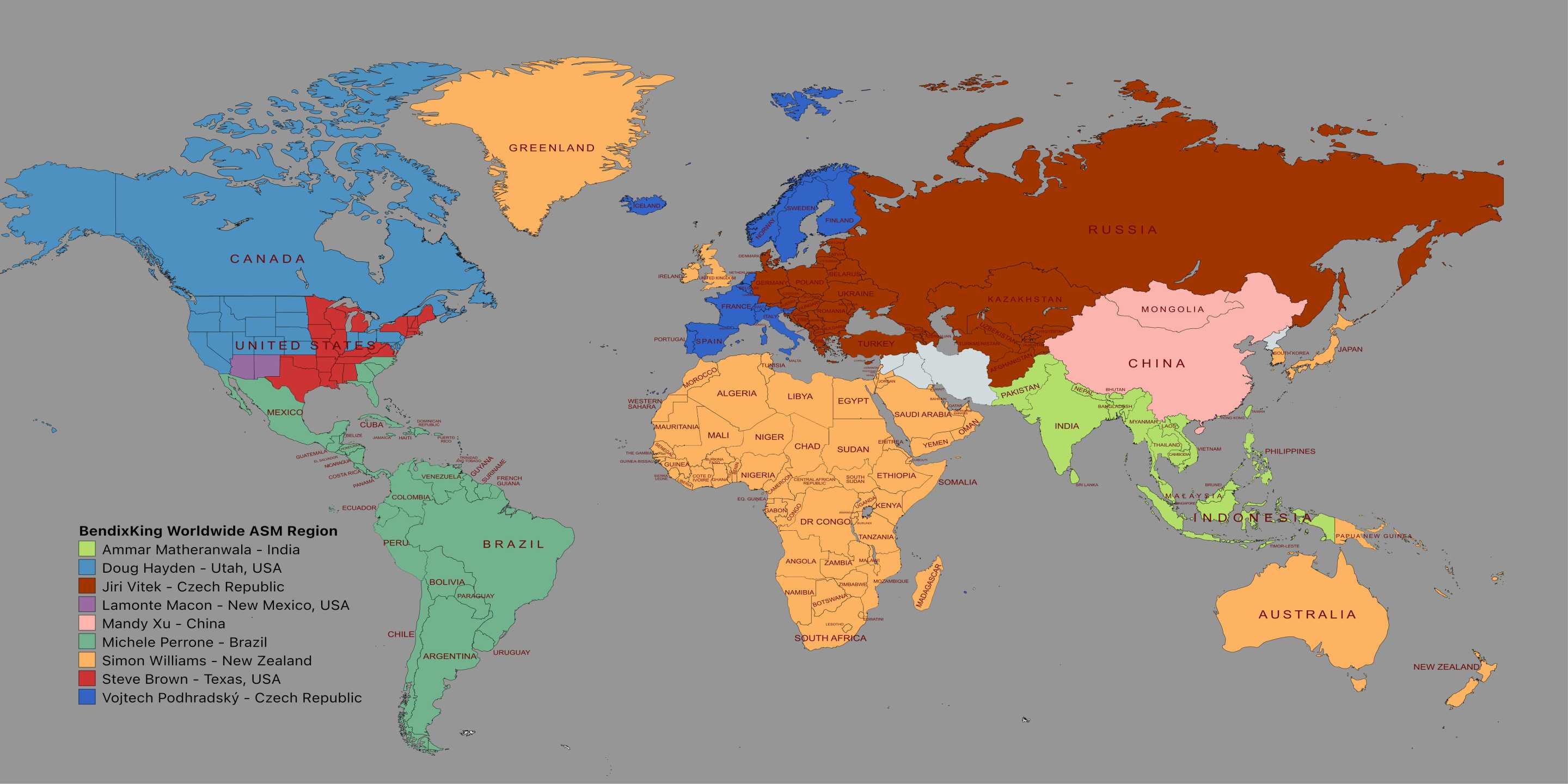 World Map ASM Regions World Map ASM Regions